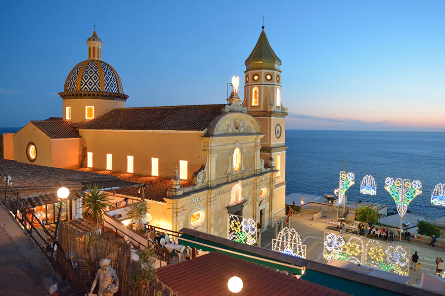 Visit the Cathedral of Praiano in Sorrento during your stay in Campania