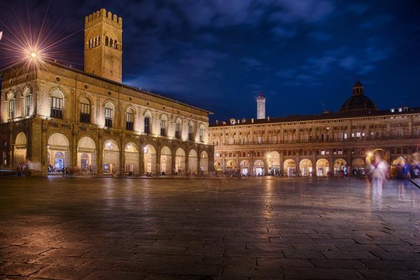 Visit the majestic Piazza Maggiore in Bologna during your holidays